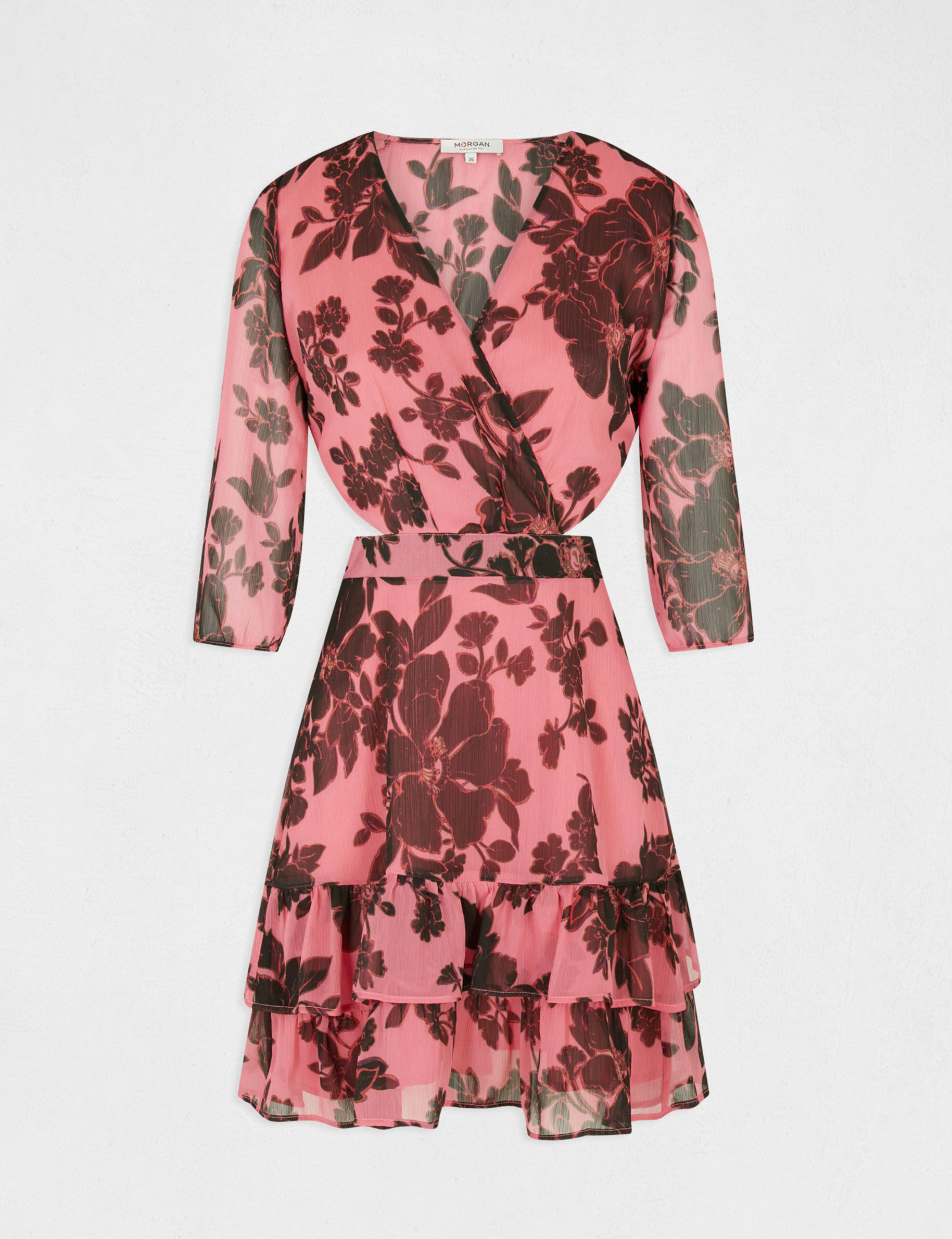 Robe droite imprimé floral multico femme - multico