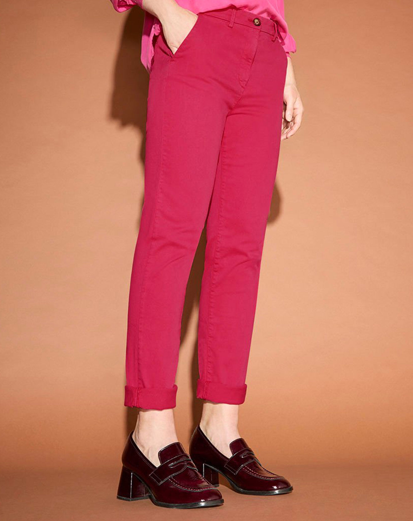 Jodhpur Pantalon chino Cyrilp rose foncé