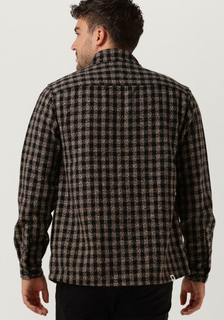 ANERKJENDT zwarte anerkjendt vest akhanky check overshirt