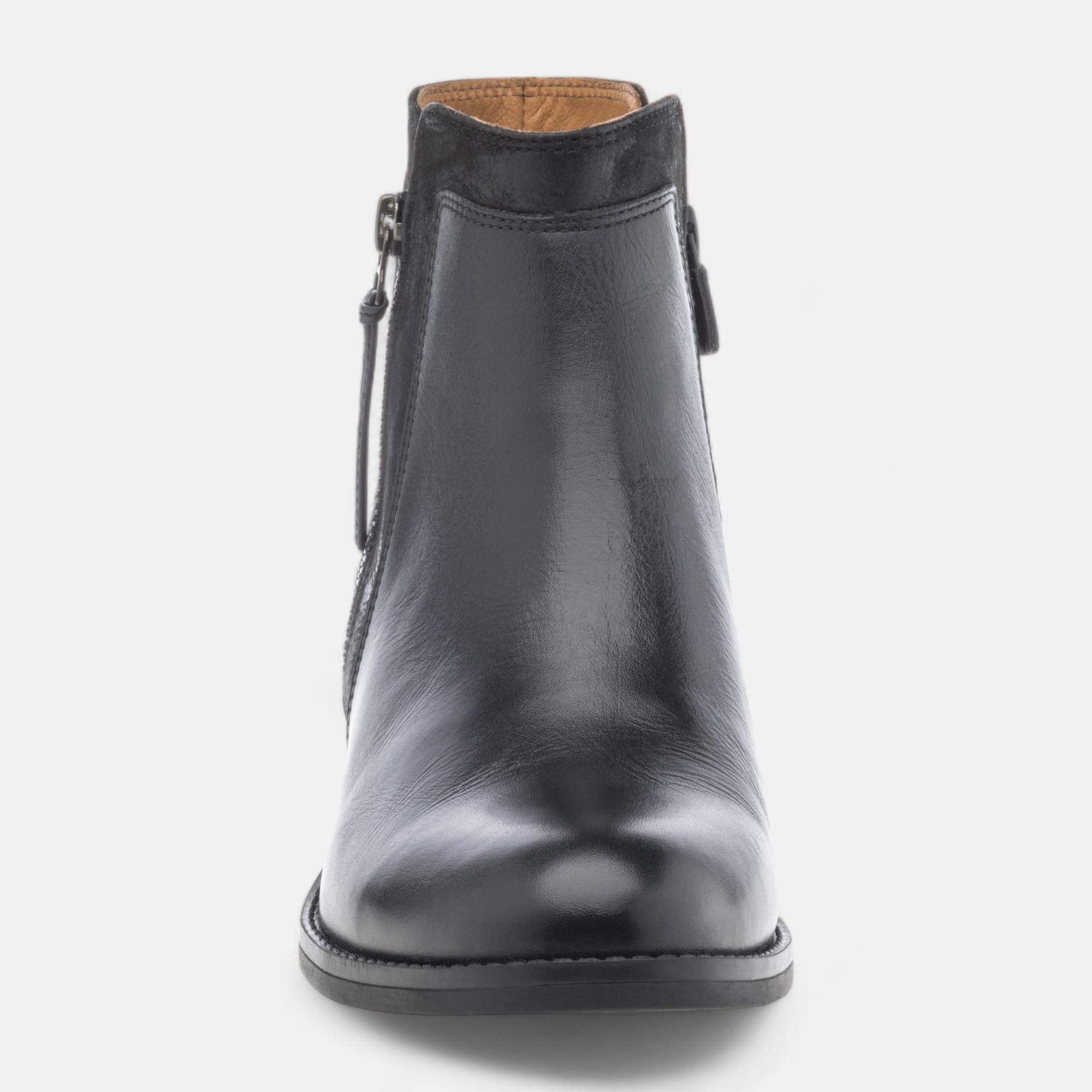 Bottines Femme en cuir noir