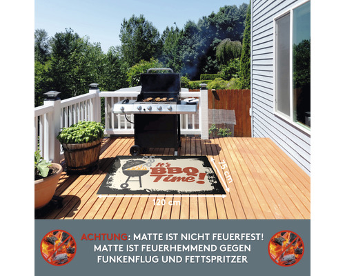 BBQ vloerbeschermingsmat BBQ Time 75x120 cm