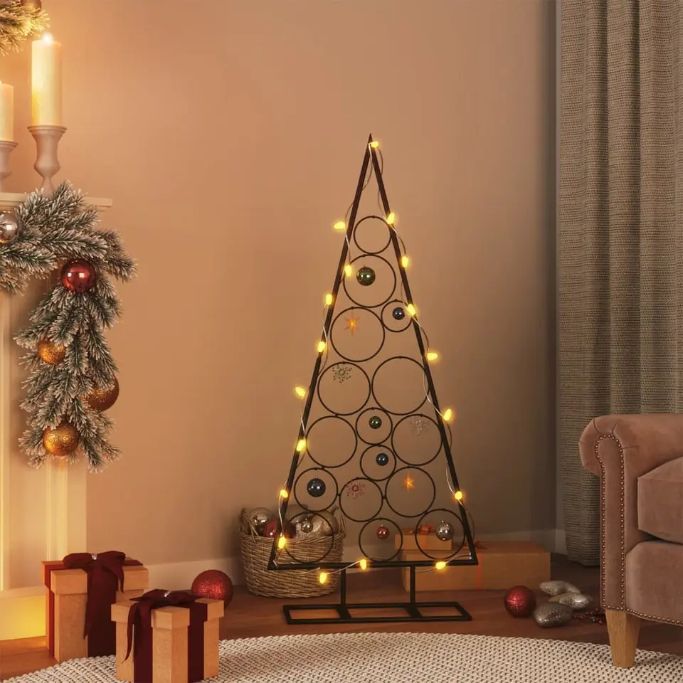 vidaXL - Metalen Kerstboom - Zwart - 125 cm
