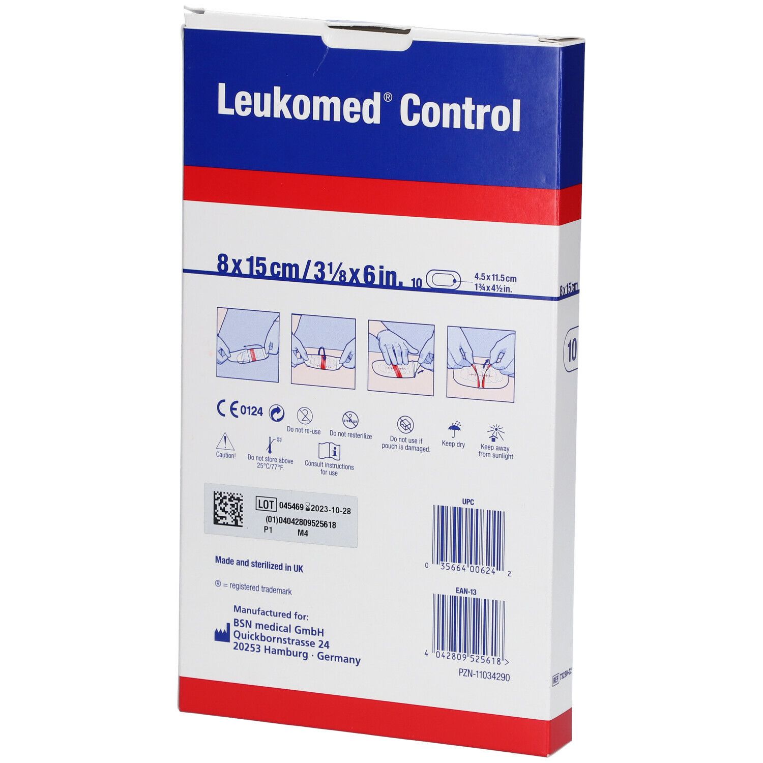 Leukomed® Control Folienverband 8 cm x 15 cm