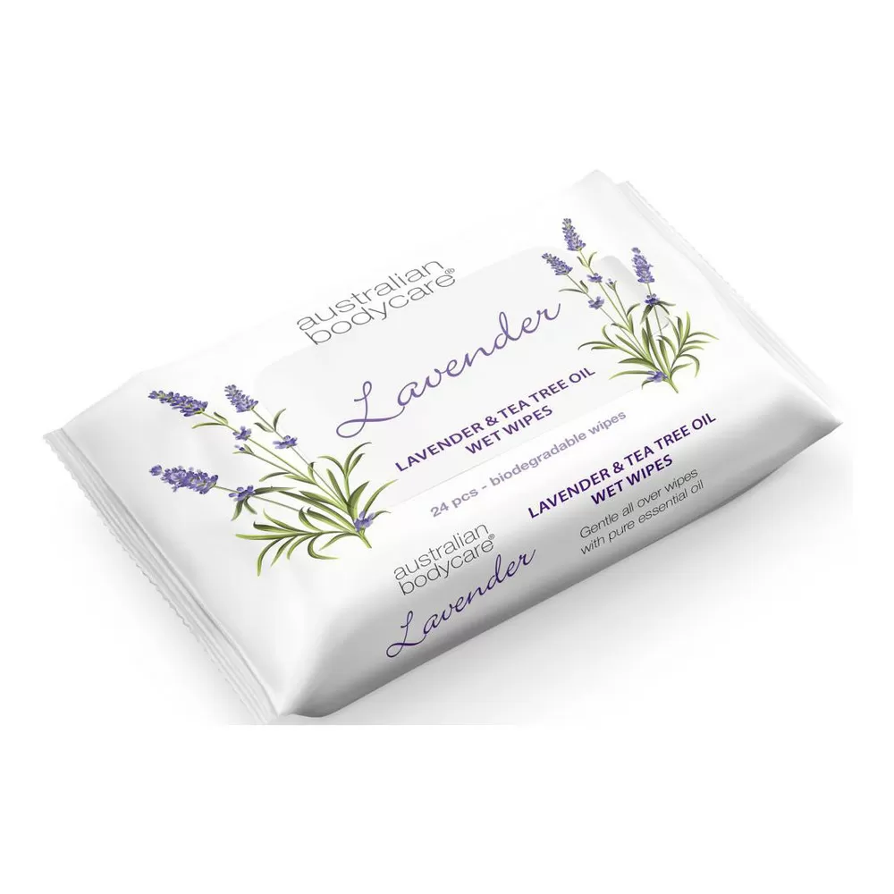 Australian Bodycare Lavender Wet Wipes - 24 stk..