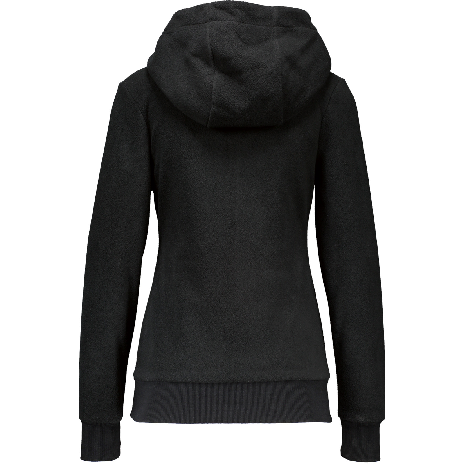 Damen-Polarfleecejacke mit Kapuze XL, schwarz