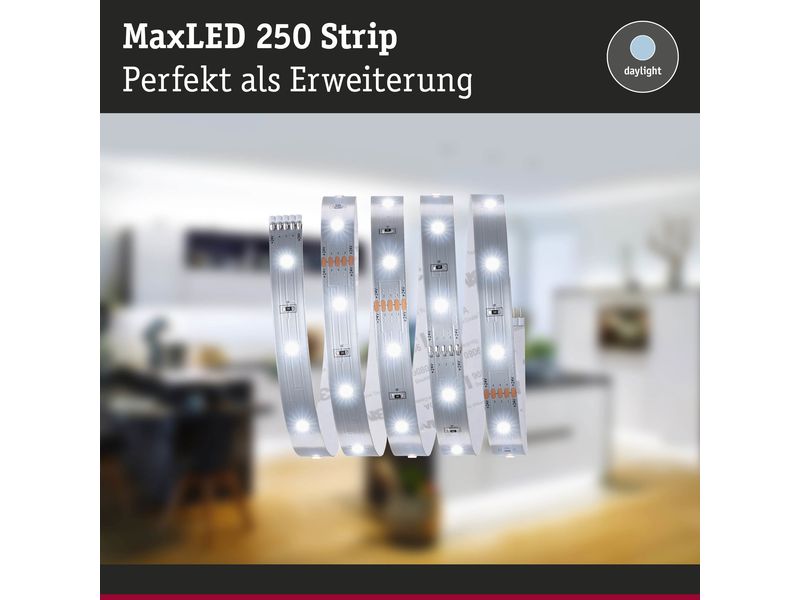 Paulmann LED-Stripe MaxLED 250 6500 K, 1 m Verlängerung Unbeschichteter LED-Streifen, kürzbar