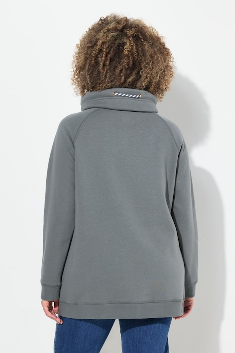 Sweatshirt, weiter Stehkragen, Taschen, Raglan-Langarm