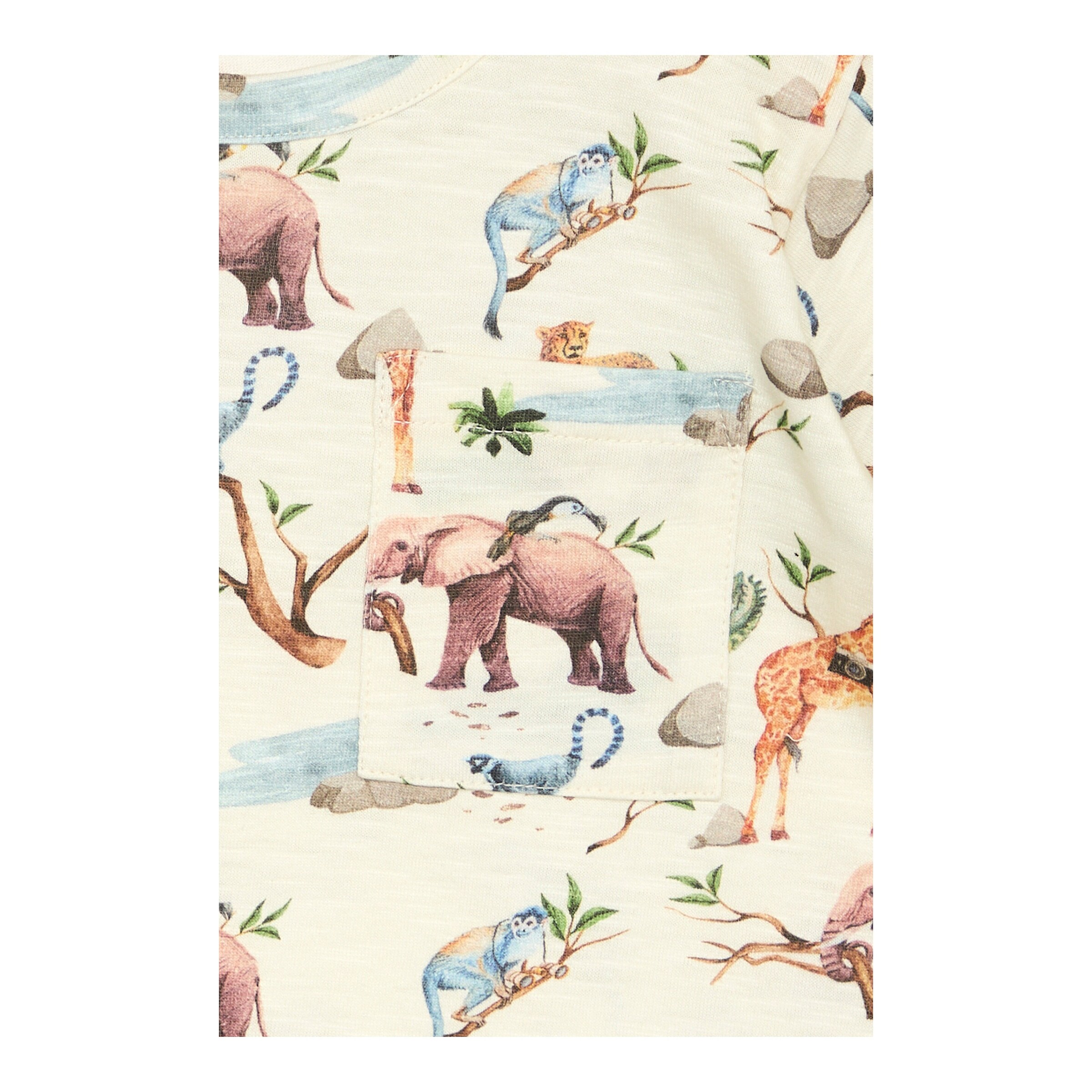 Hust&Claire T-Shirt Safari-Tiere natur/bunt