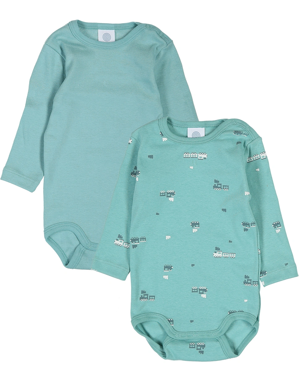 Langarmbody CHO CHO 2er-Pack in green aqua