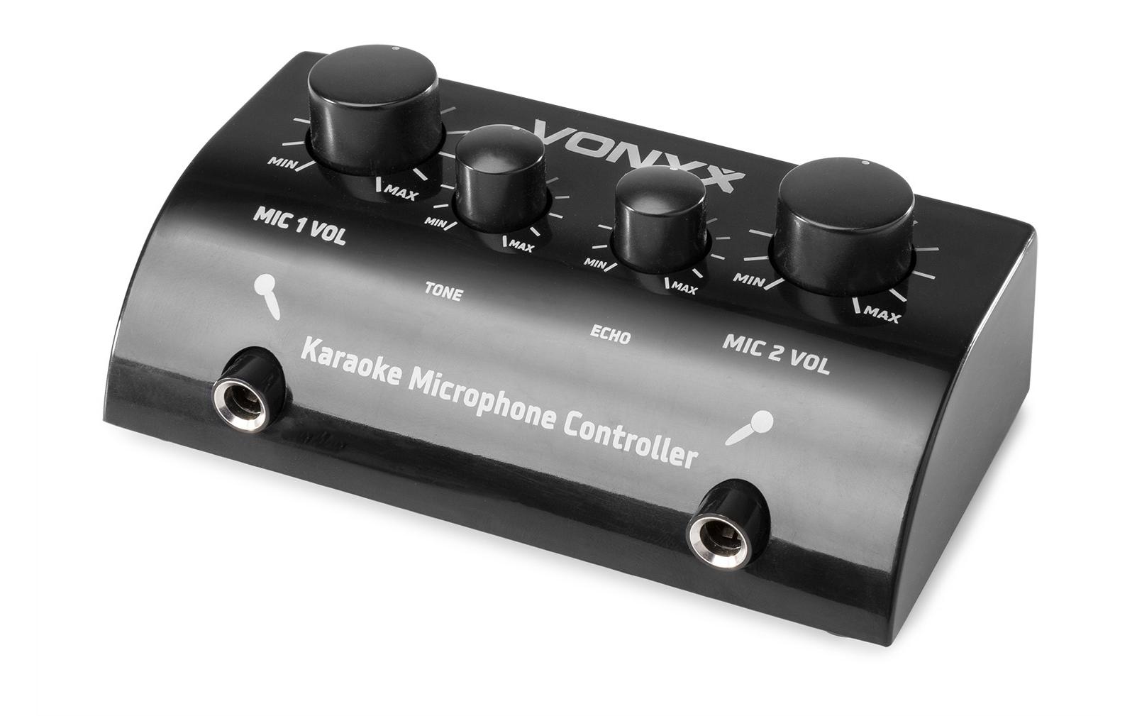 Mikrofon-Controller AV430B SchwarzKaraoke Mikrofon-Controller für 2 Mikrofone