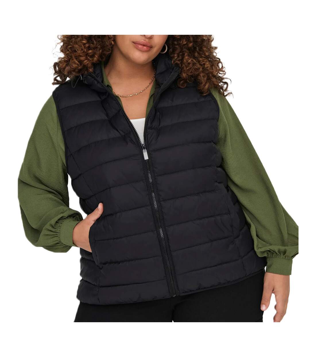 Doudoune Sans Manches Noir Femme Only Carmakoma Carnew