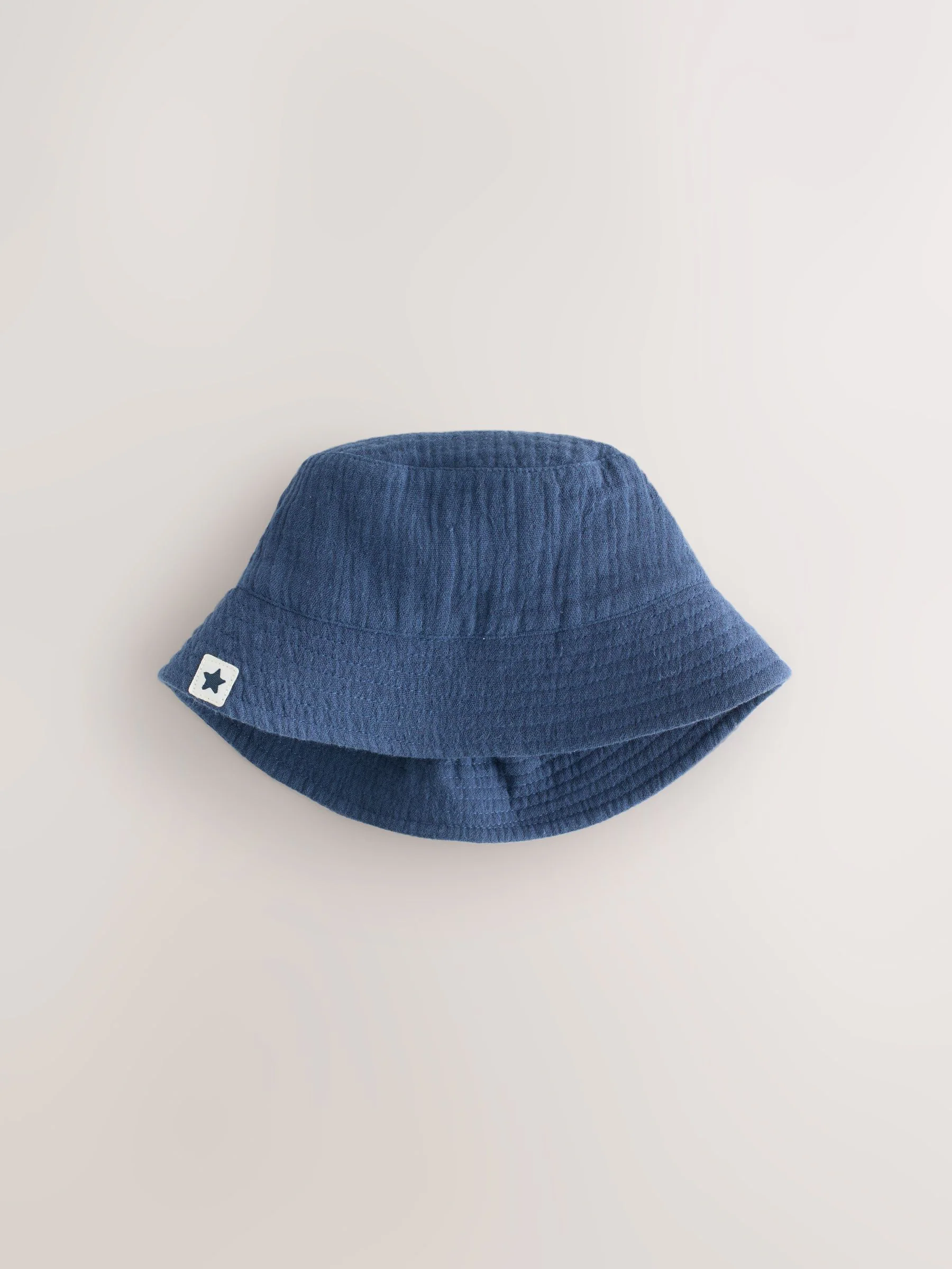 Marineblauw/wit - 2 Pack Baby Bucket Hat (0mths-2yrs)