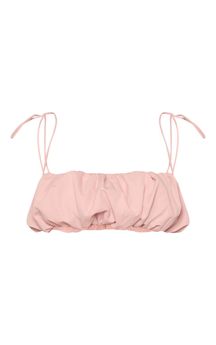 Rose Pâle Haut Bandeau Froncé À Nouer Petite Taille
