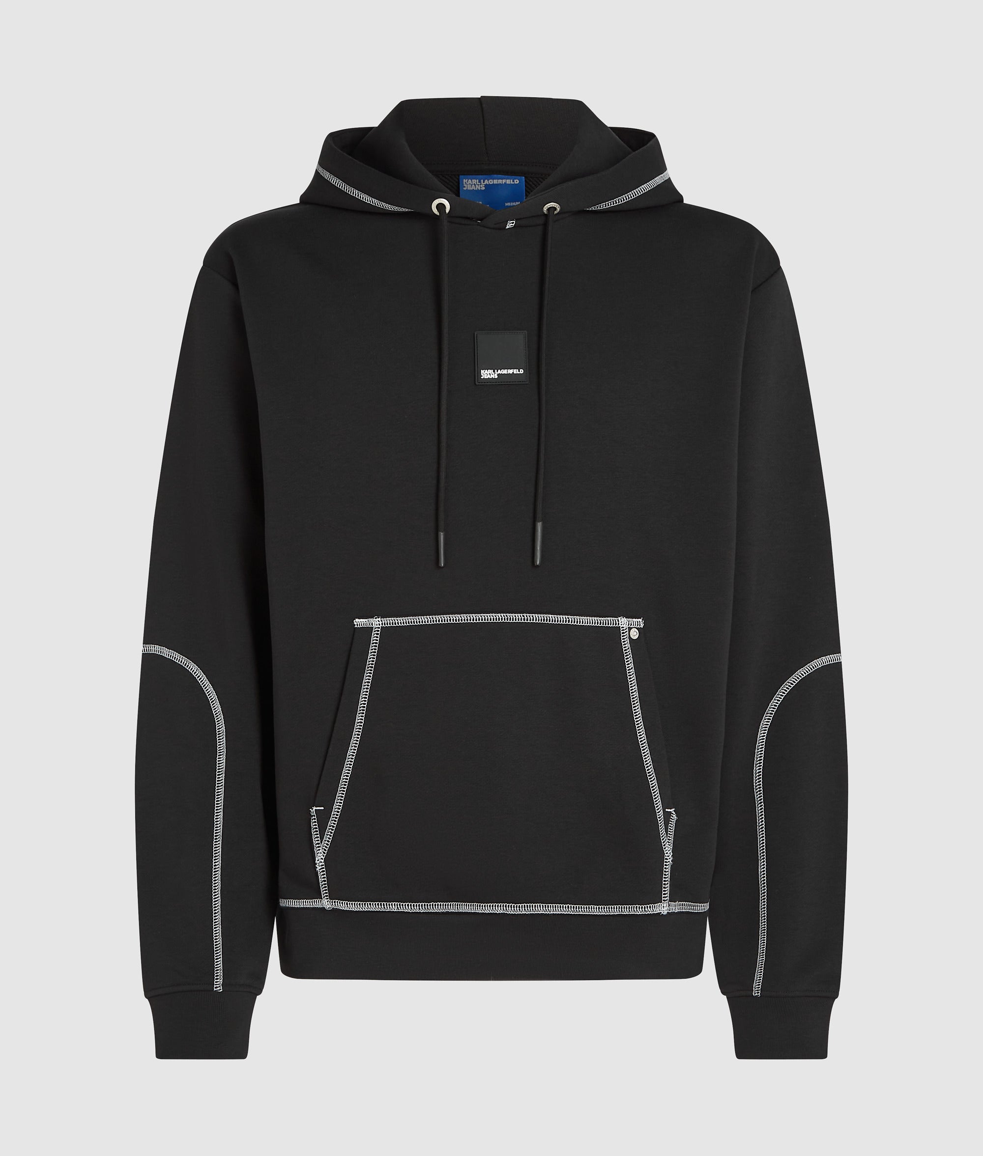 Hoodie met contrasterende naden