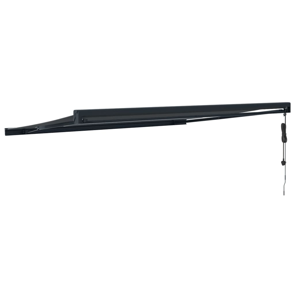 Auvent rétractable anthracite 4x3 m tissu et aluminium