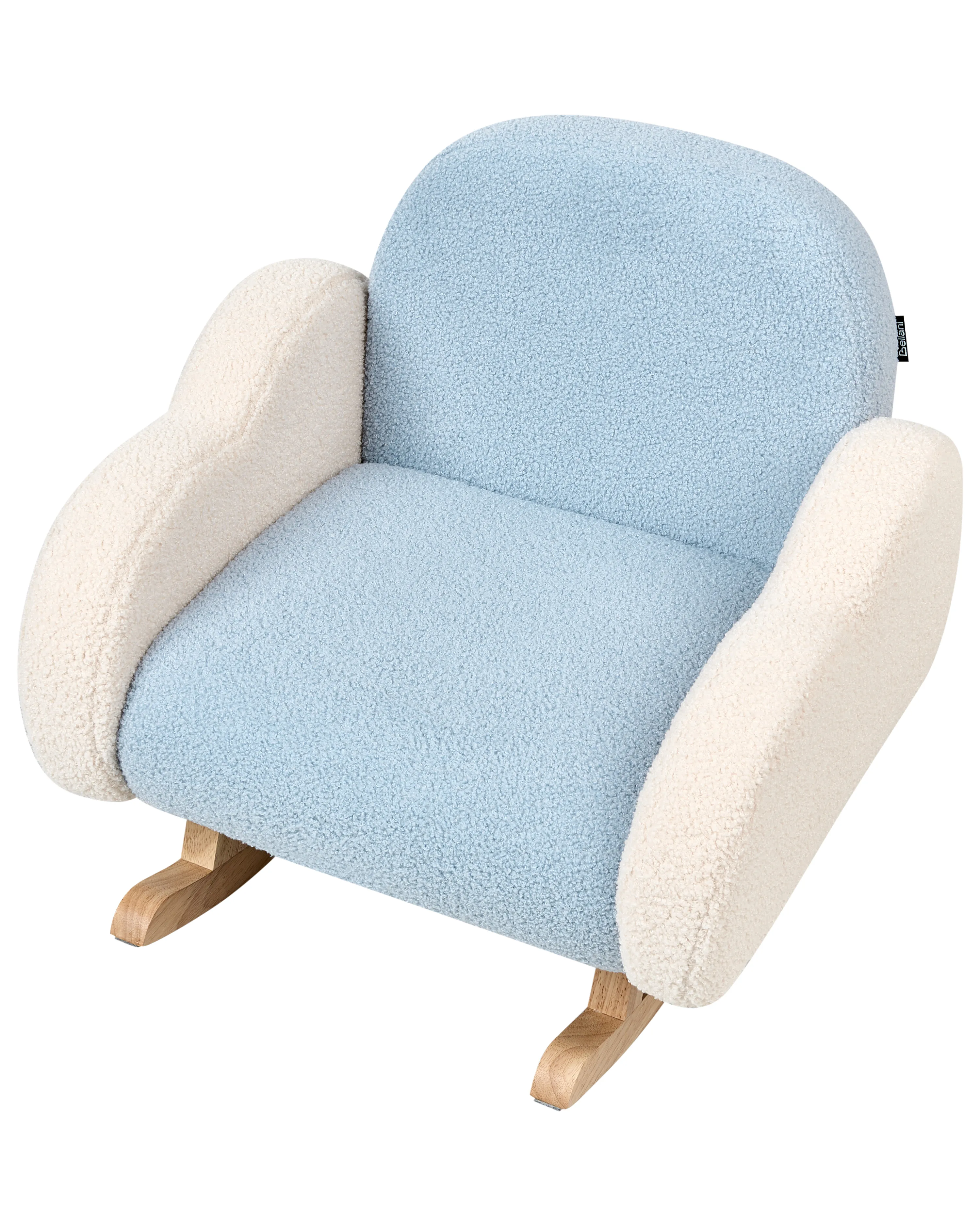Kinderschommelstoel Wolk SKARE Bouclé Lichtblauw