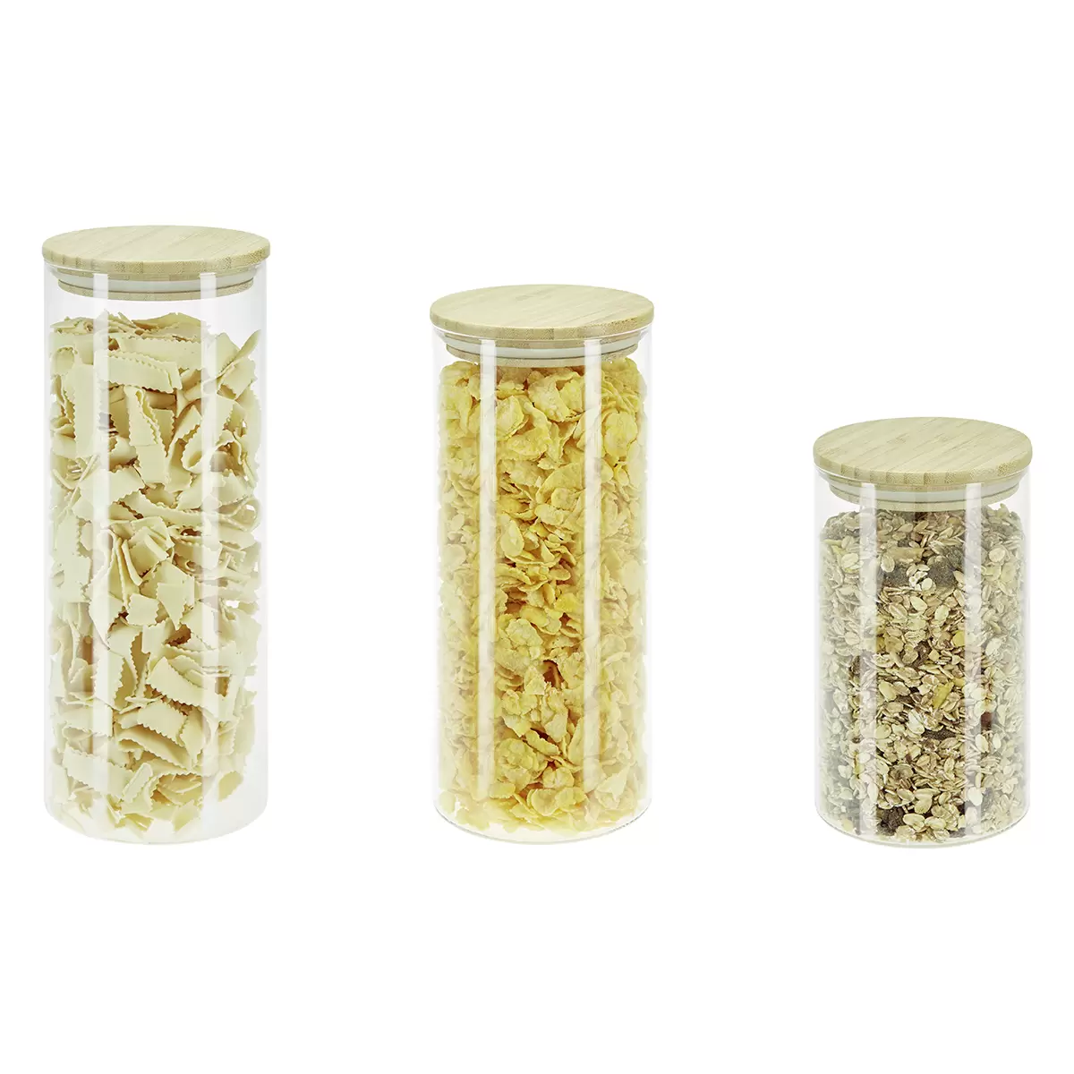Vorratsglas gross, Cristin James Wood natur,transparent