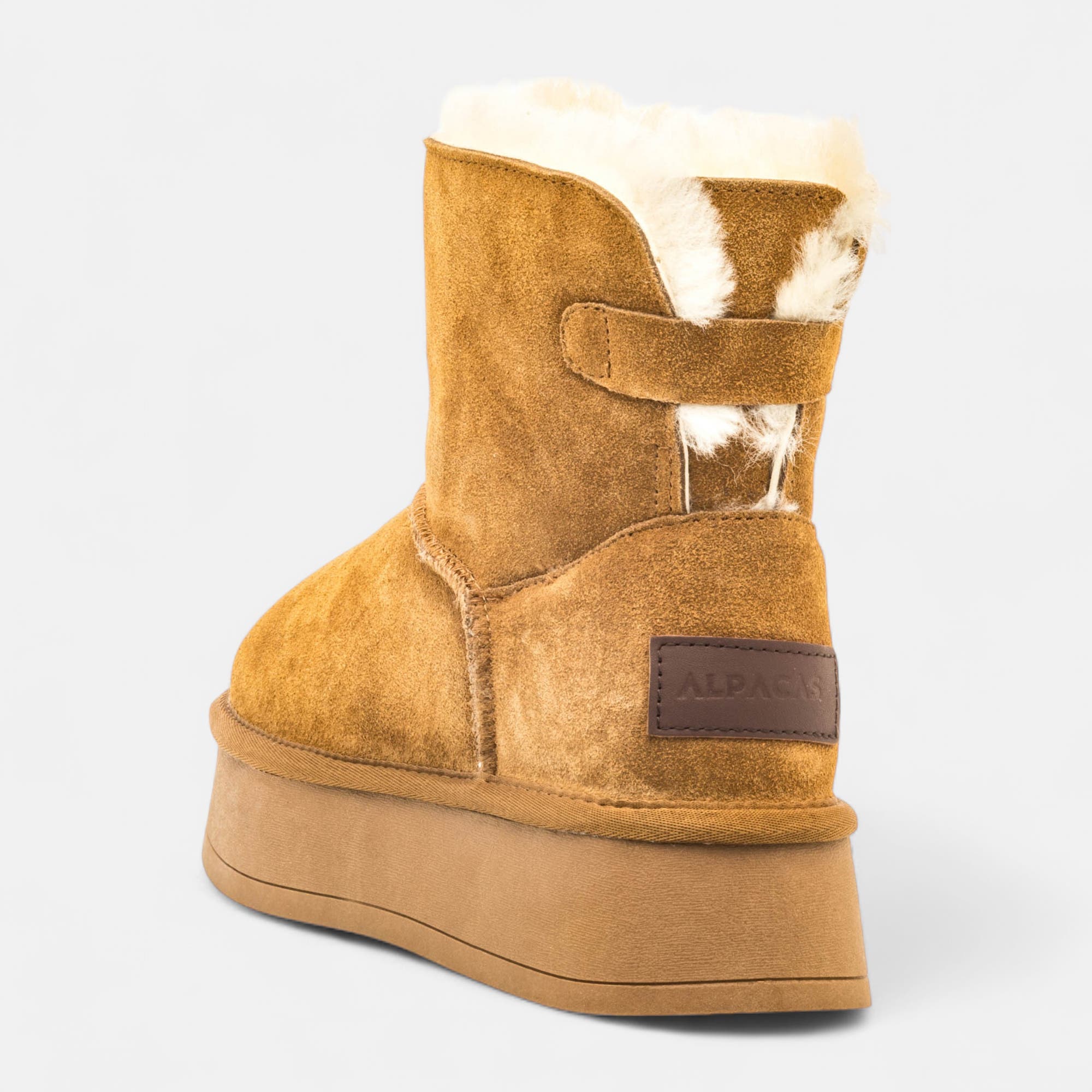 Boots Femme en cuir camel
