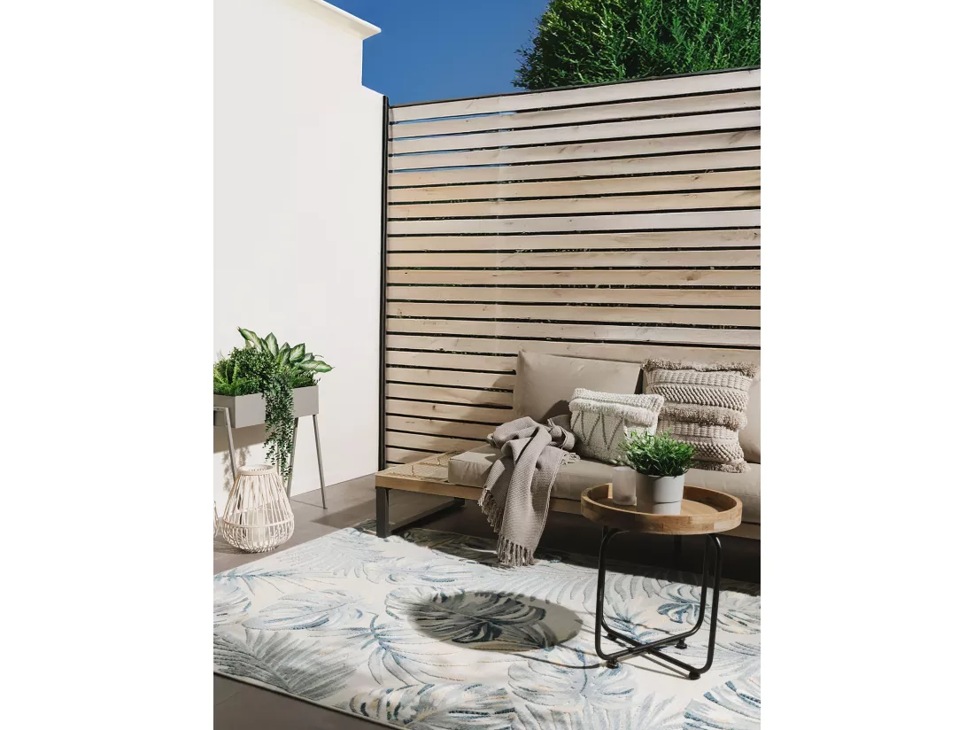 Tapis d'extérieur & intérieur Flora Multicouleur 80x150 cm