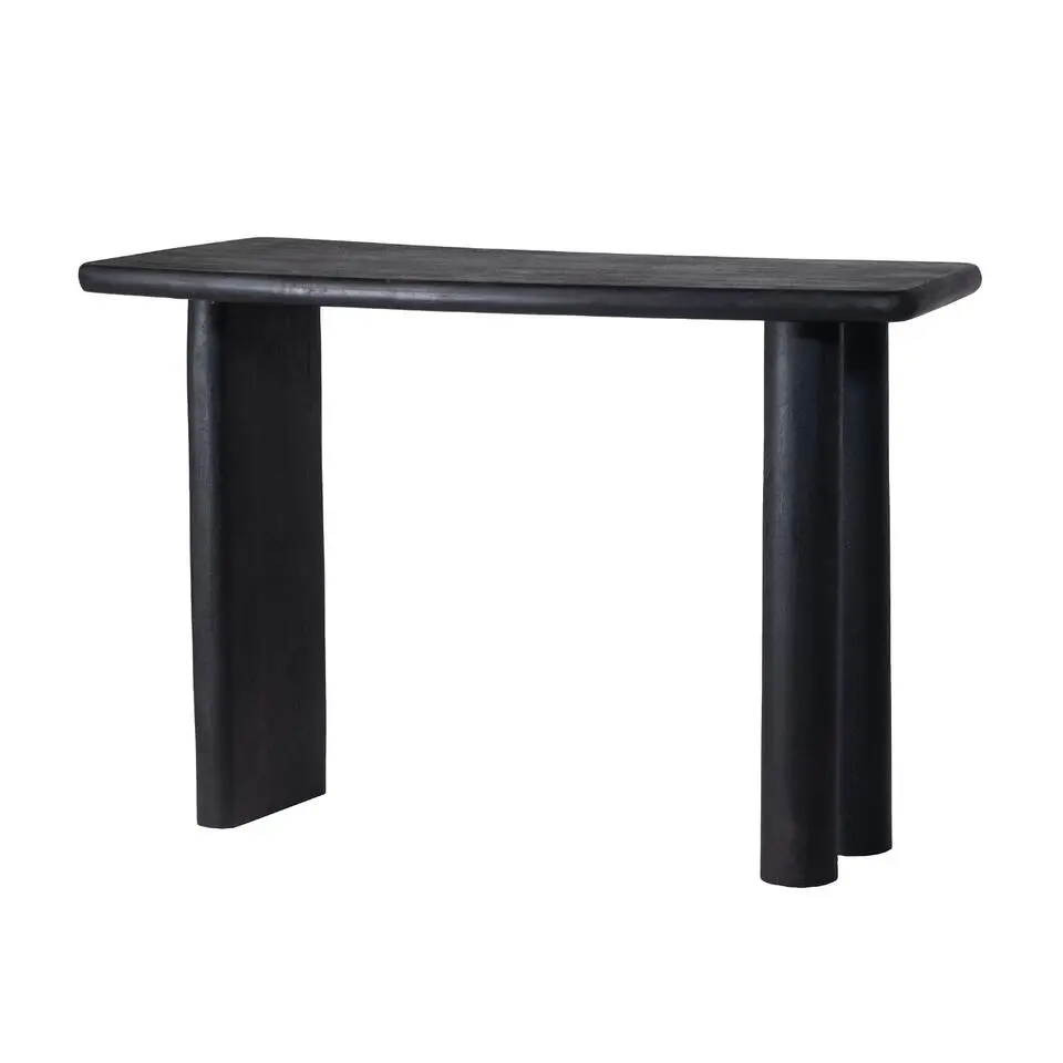 Sidetable Mangohout Zwart - 113x44x76cm - Rumi