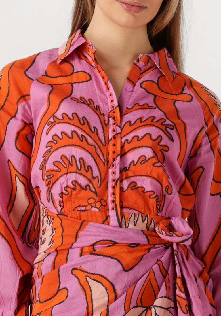oranje ibana mini jurk dalishi