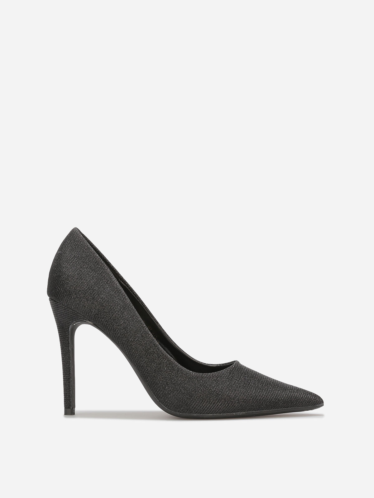 Escarpins pailletés à talon aiguille- Noir