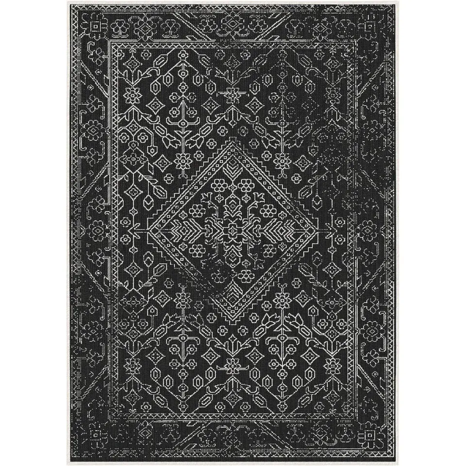 Interieur05 buitenkleed zwart/wit Nova - 290 x 200 cm