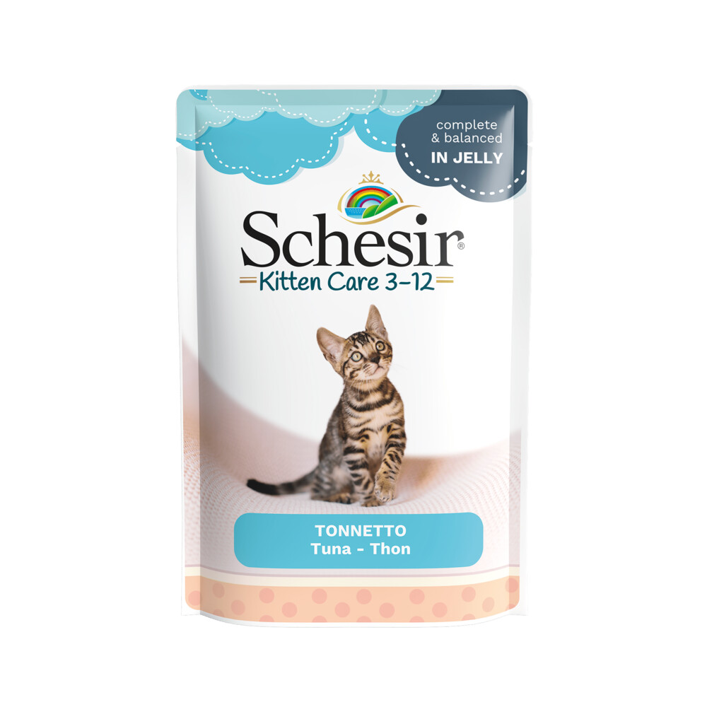 Schesir Kattenvoer Kitten 3-13 Tonijn in Gelei85 gr