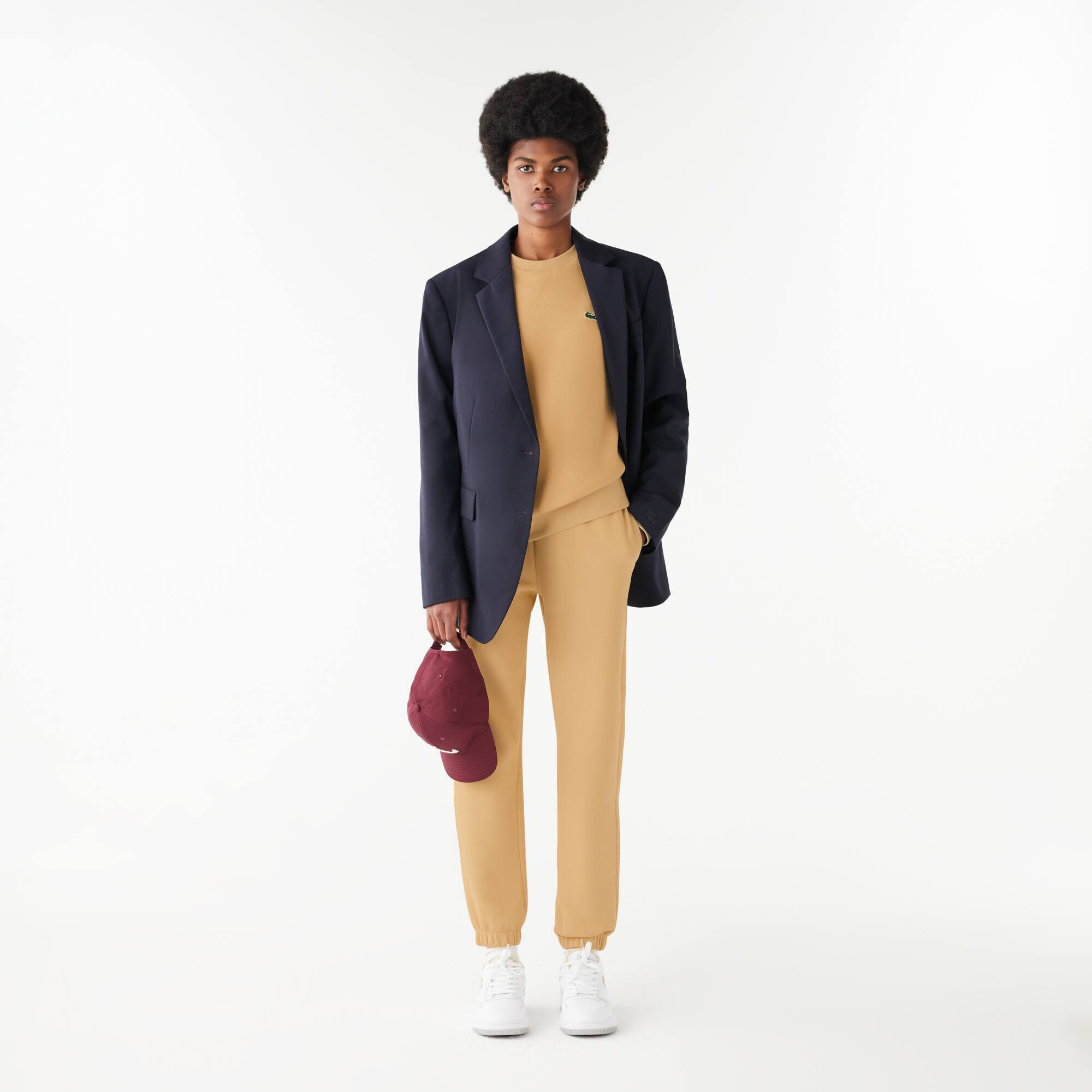 Double Face Piqué Sweatshirt Sweatshirts - Beige - Lacoste - Damen