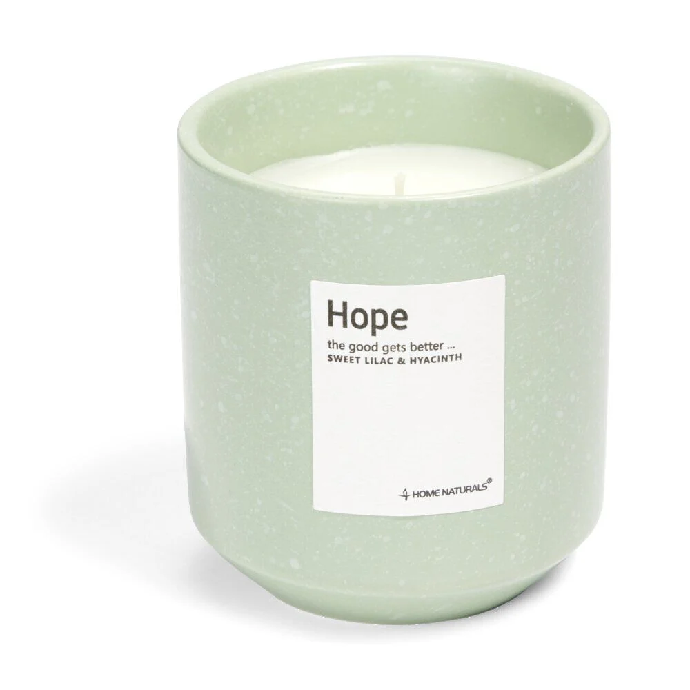 Bougie Hope pot céramique Ø8xH9cm vert