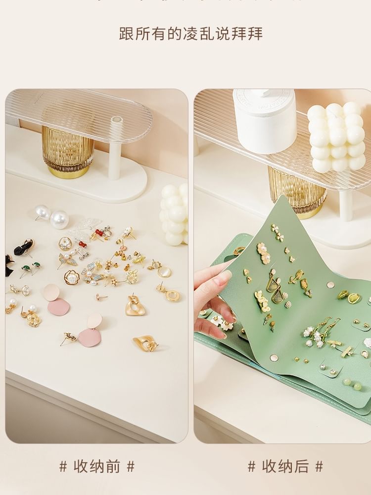 On My Mind - Reis-oorbellenorganizer van imitatieleer