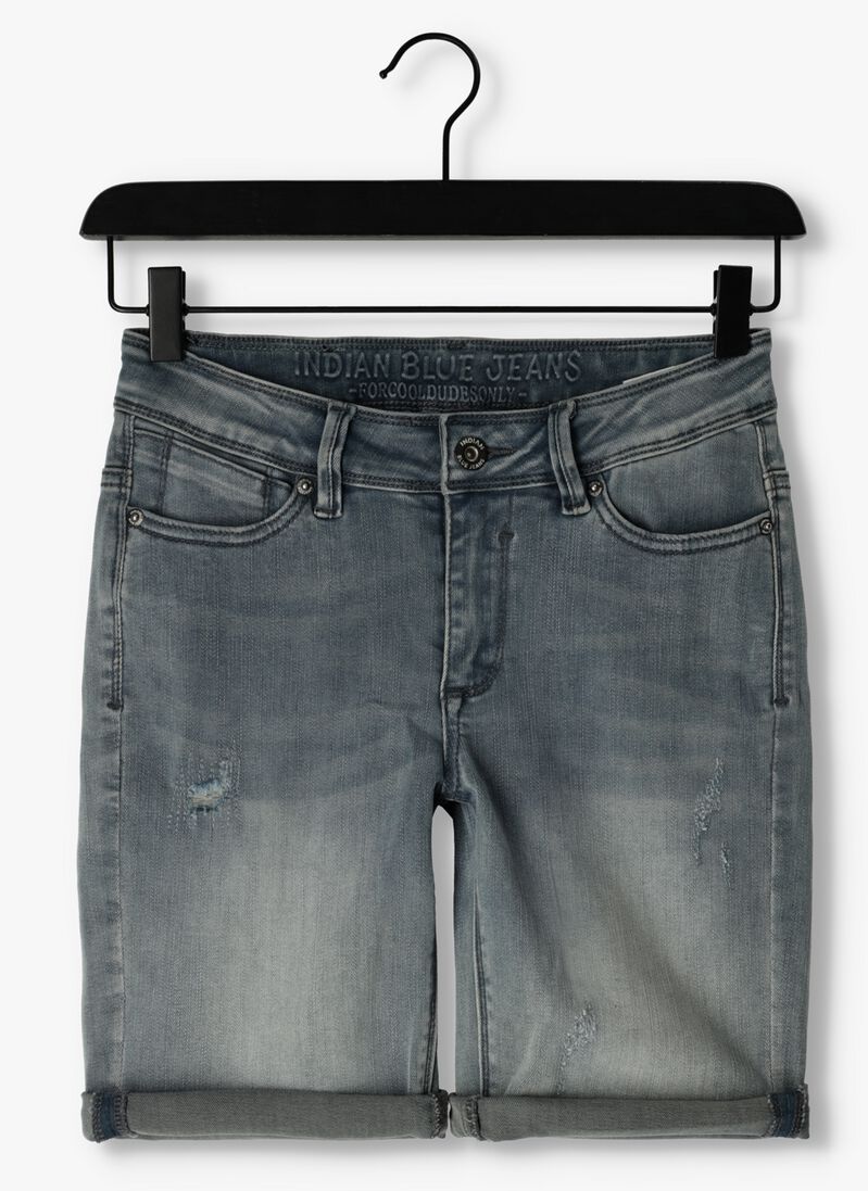 INDIAN BLUE JEANS grijze indian blue jeans korte broek blue grey damage andy short