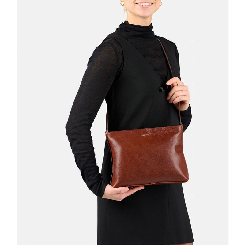 Burkely Fine Florence Crossbody Zip Bag Chestnut