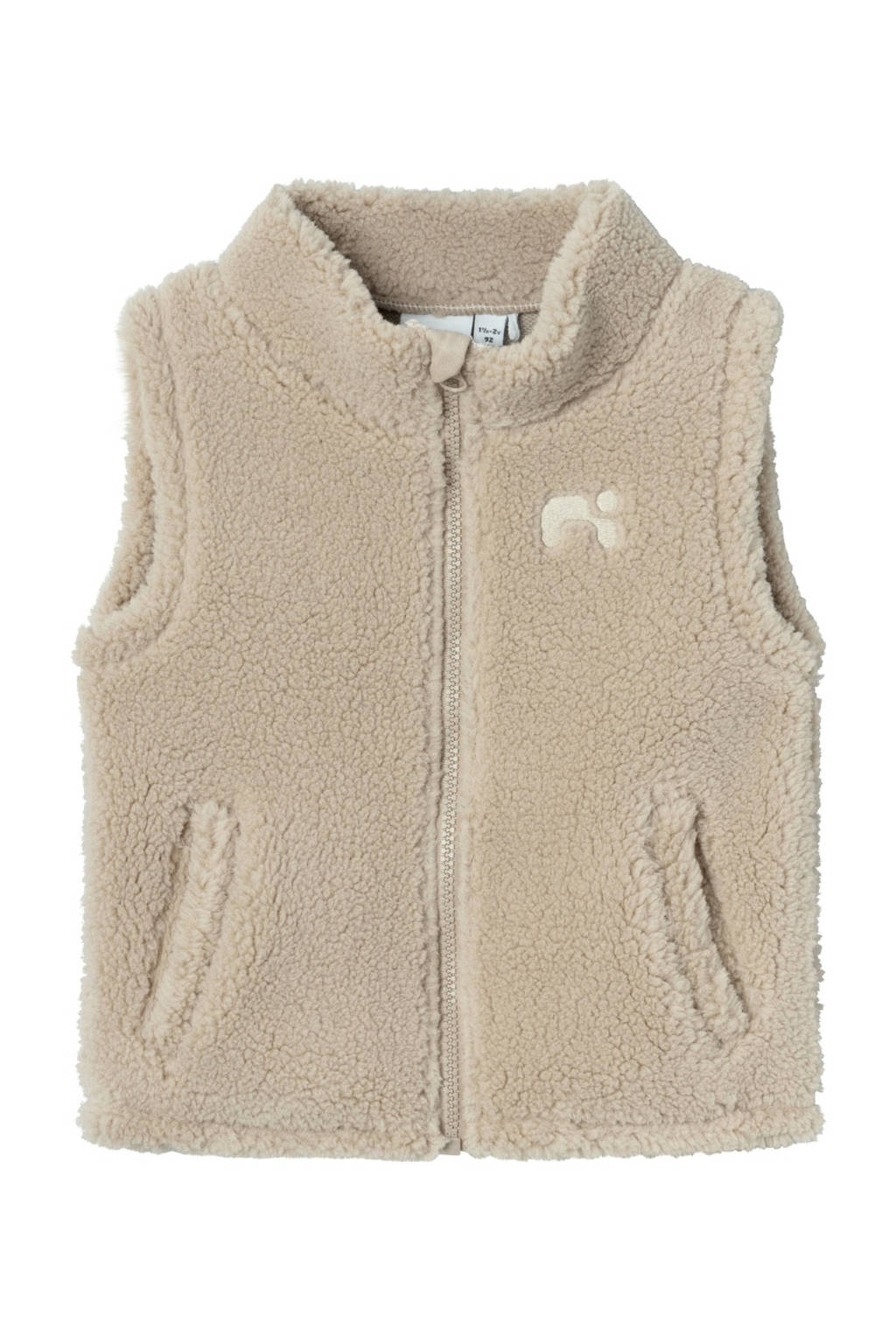 NAME IT teddy bodywarmer NMNLOFEN zand