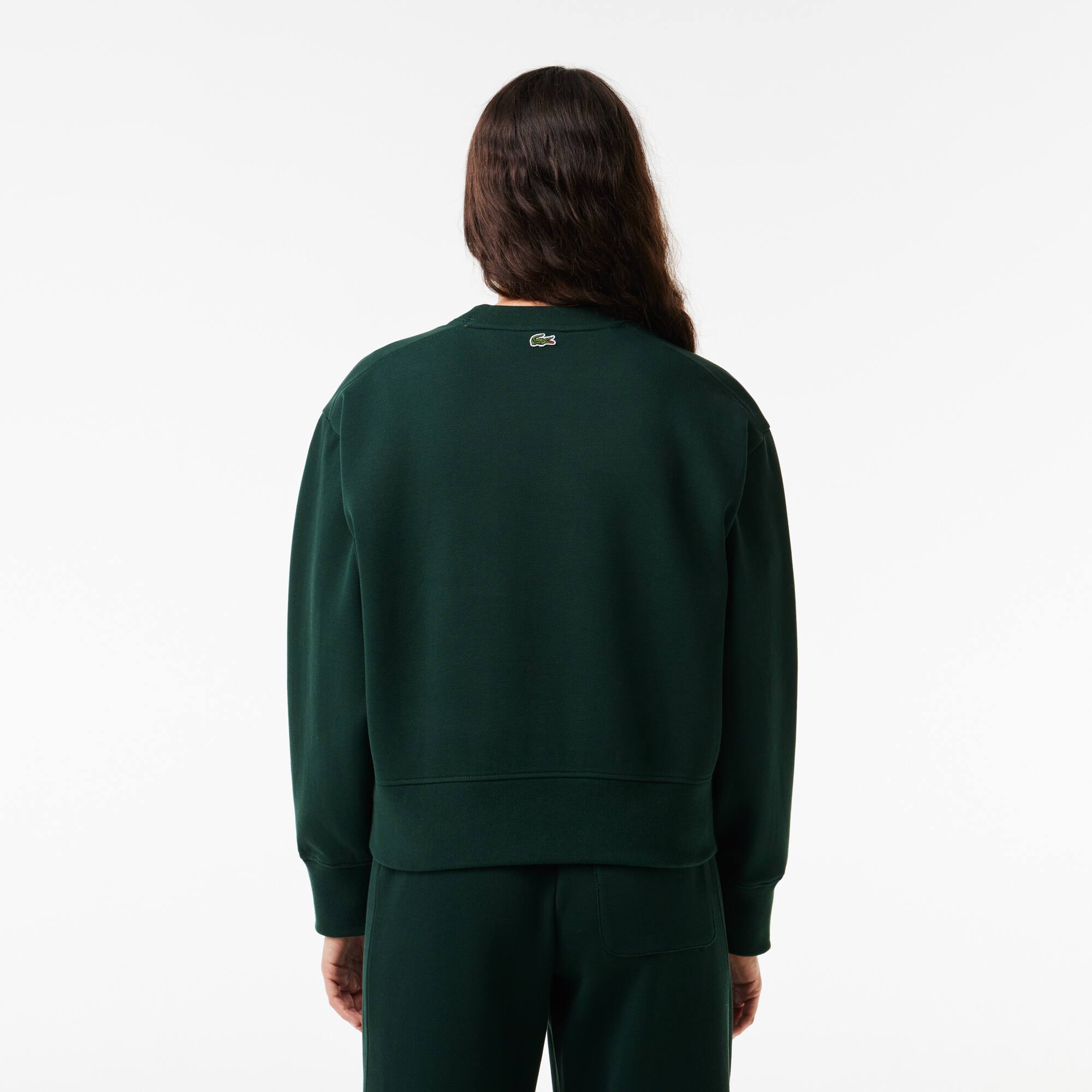 Sweatshirt Jogger oversize fit en double-face Sweatshirts - Vert - Lacoste - Femme