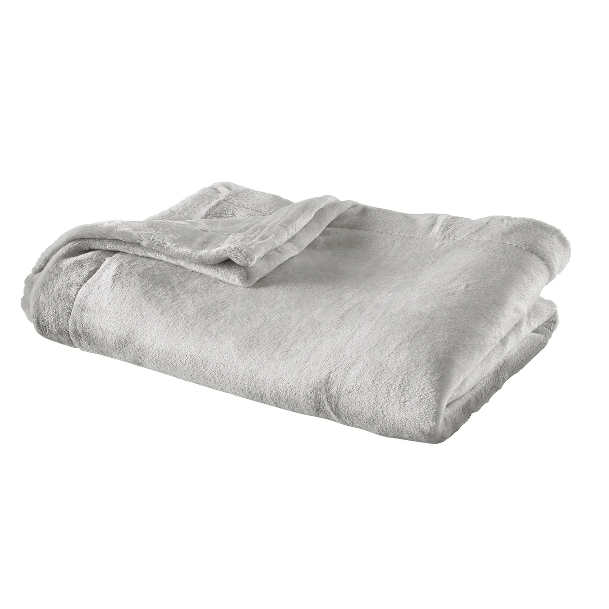 Plaid Polaire Extra Doux Coloris Gris Métal
