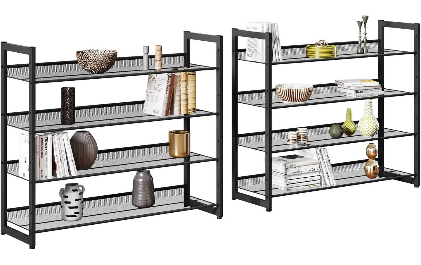 Schuhregal 92.2 x 163.5 cm, SchwarzSchuhgestell mit acht Ebenen