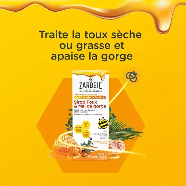 Zarbeil® Sirop Toux & Mal de Gorge Flacon 150 ml