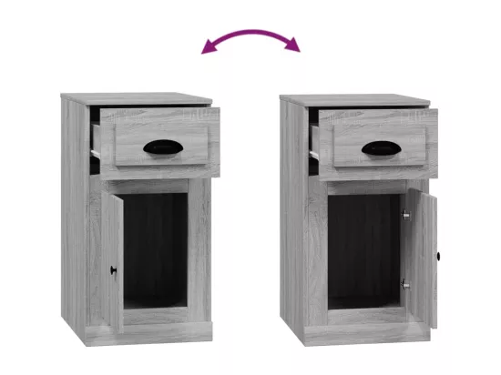 Armoire latérale avec tiroir sonoma gris 40x50x75 cm