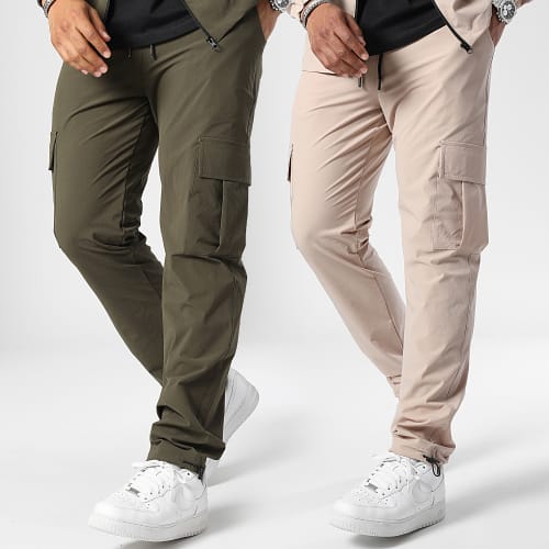 Lot De 2 Pantalons Cargo 10701336 Beige Vert Kaki