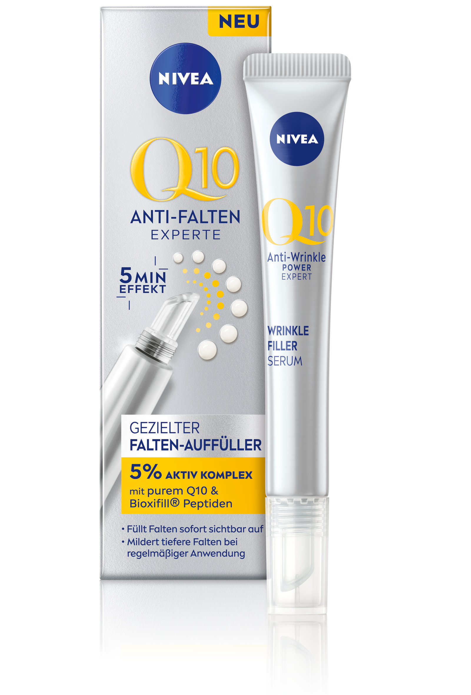 Nivea Q10 Expert Falten-Auffüller<br>15 ml, Tube, gezielt