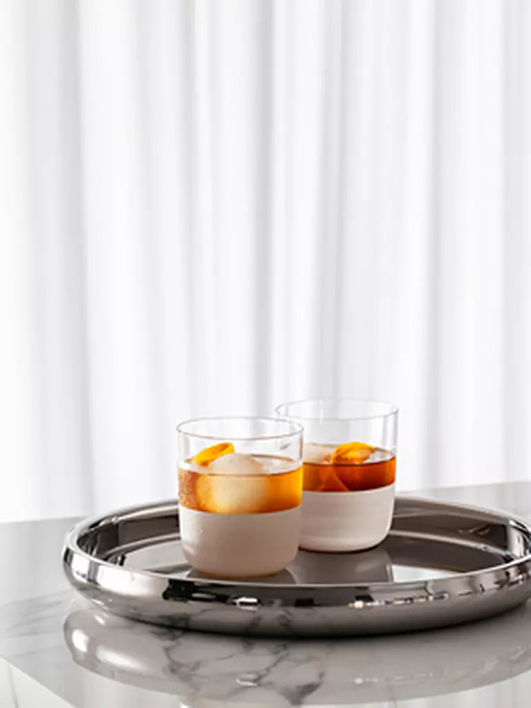 VILLEROY & BOCH Whisky Glas 4er Set MANUFACTURE ROCK BLANC GLAS weiss
