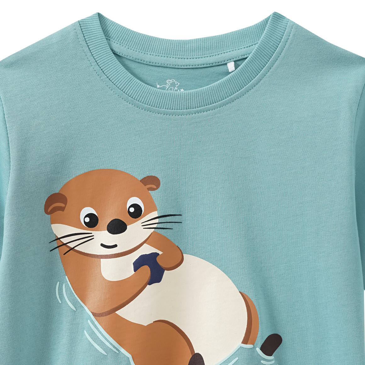 Topolino Kinder T-Shirt mit Seeotter-Motiv salbei