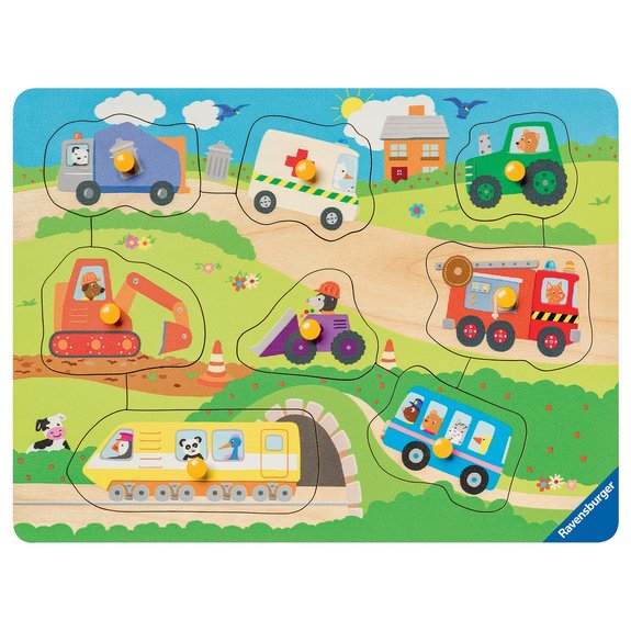 Ravensburger - Mes premiers Puzzles en bois - En voiture