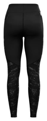 Collant Long Running Femme Odlo Zeroweight Warm 2.0 Reflective Noir