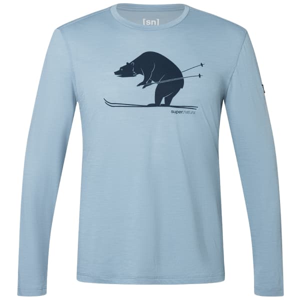 T-shirt randonnée SUPER.NATURAL SKI KARL LS CITADEL BLUE/BLUEBERRY