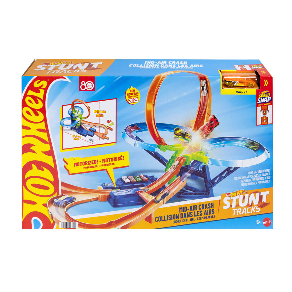 Hot Wheels stuntbanen crash in de lucht