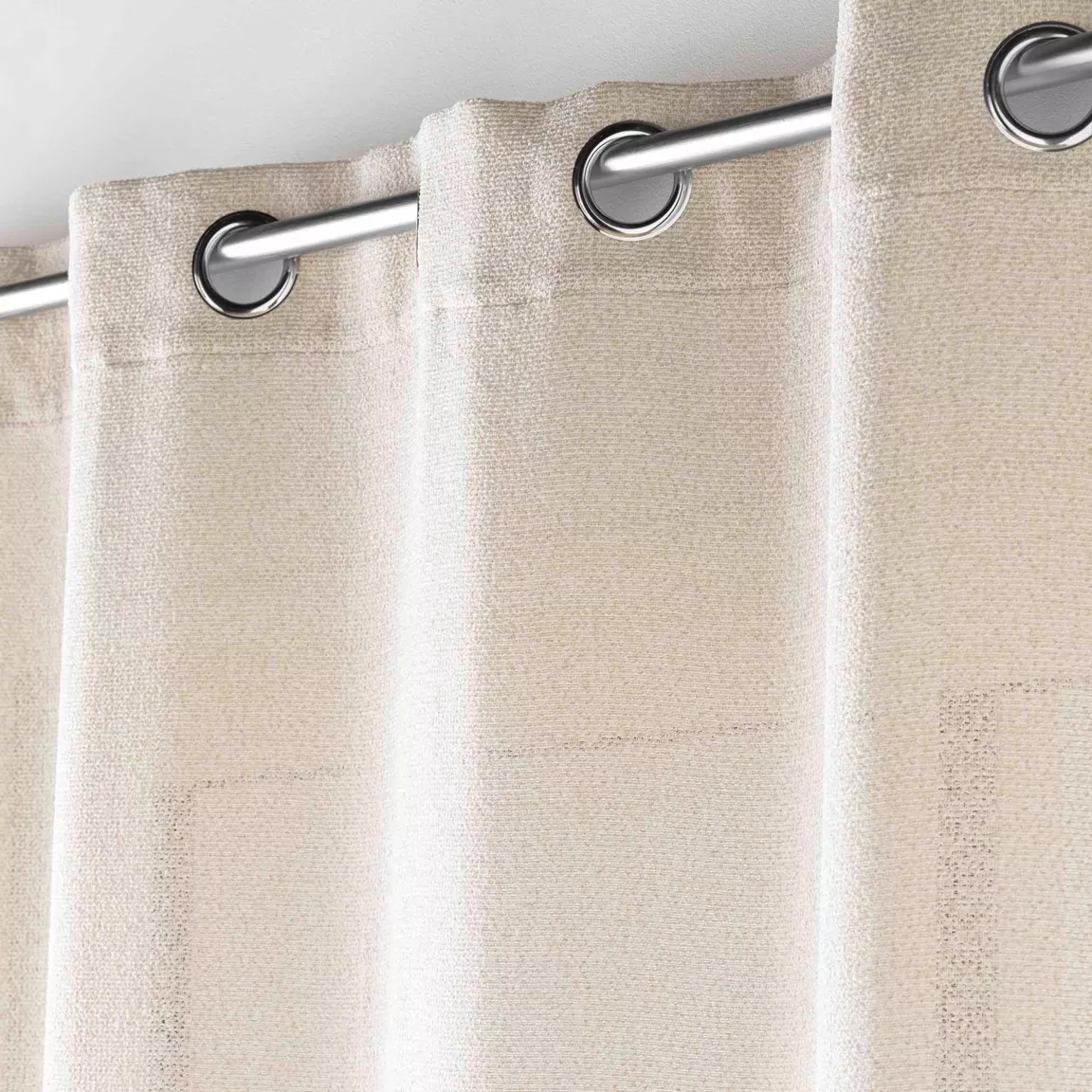 Voilage œillets effet lainage (140 x 280 cm) Loulaine Beige
