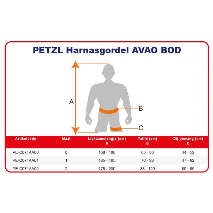 Petzl Avao Bod harnasgordel maat 1