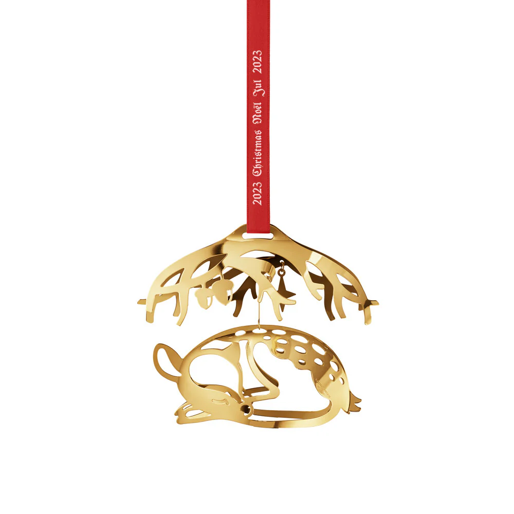Georg Jensen  CC 2023 Sovende Dådyr juleuro - forgyldt